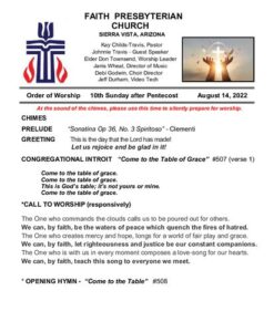 thumbnail of 08-14-22 Communion Bulletin